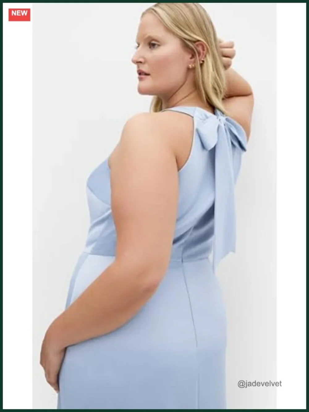 Plus Size Halter Neck Maxi Cocktail Dress with Front Split